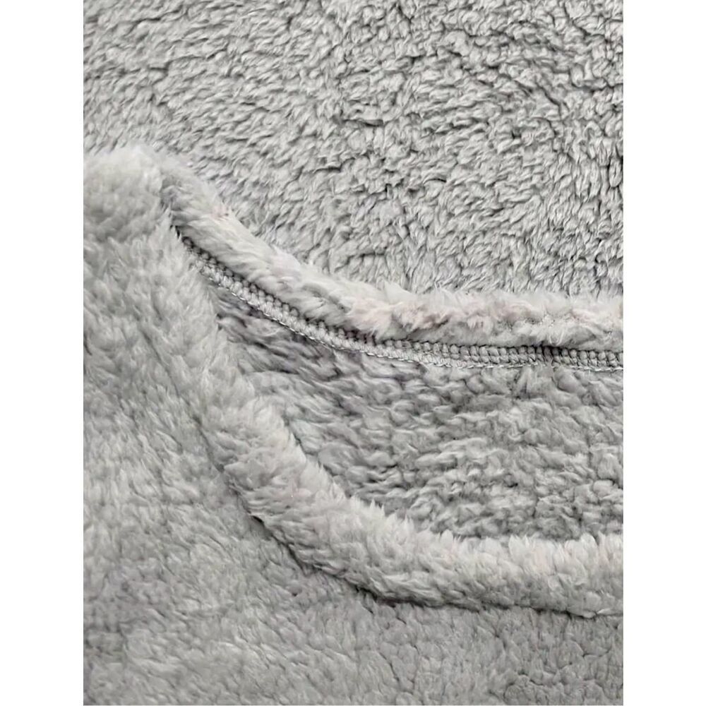 NWT Gorgeous XXL Grey Super Soft & Cozy Sherpa Teddy Pullover Sweatshirt - Picture 2 of 11